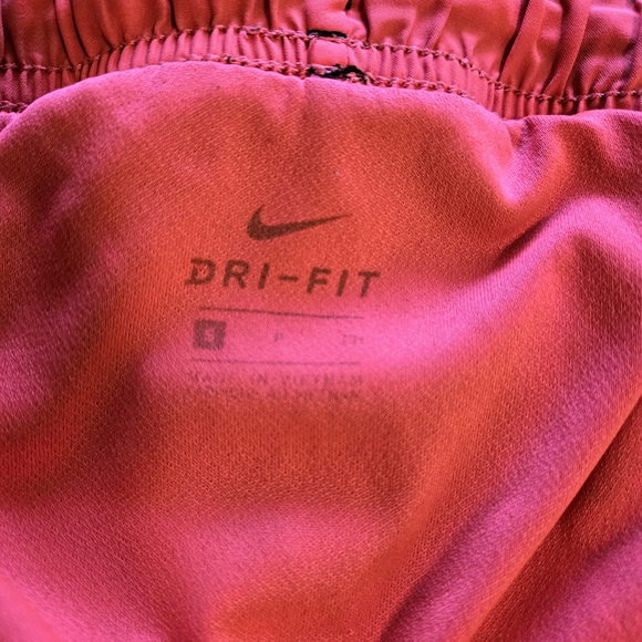 Nike Women's Black Shorts with Pink Trim - Picture 2 of 4